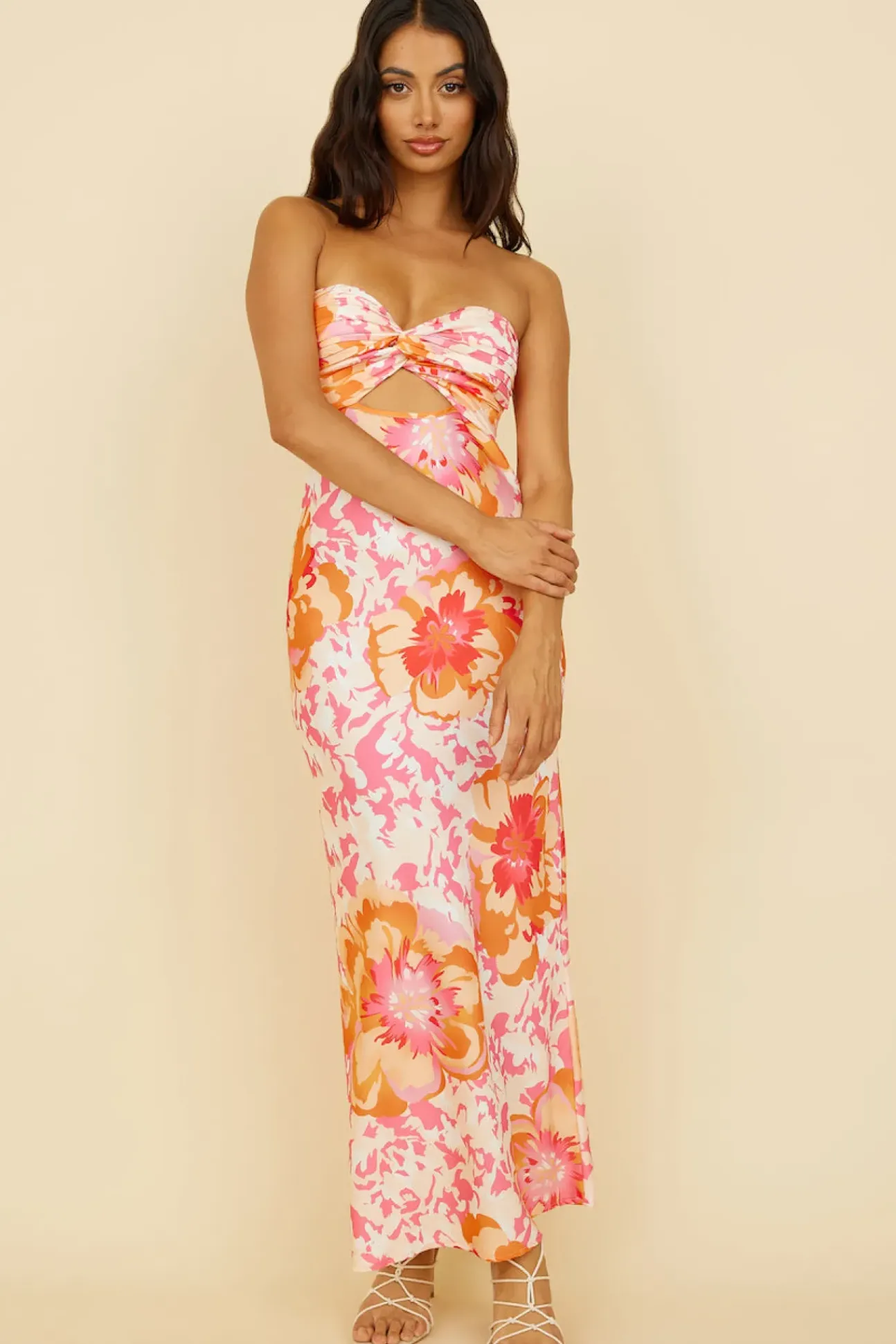 Summer Fairytale Maxi Dress Pink Floral