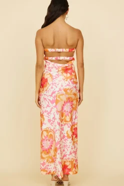 Summer Fairytale Maxi Dress Pink Floral