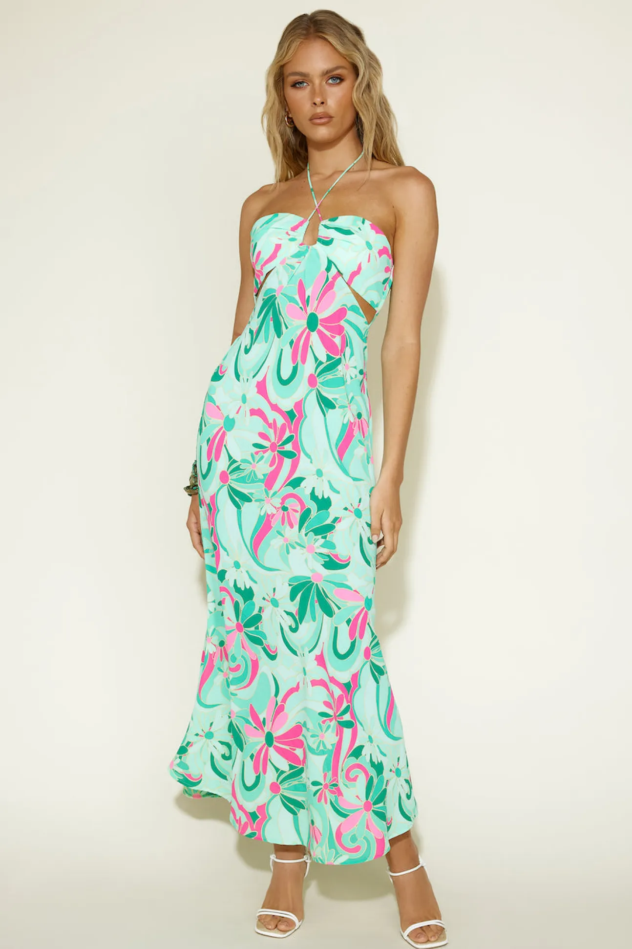 Summer Getaway Maxi Dress Green