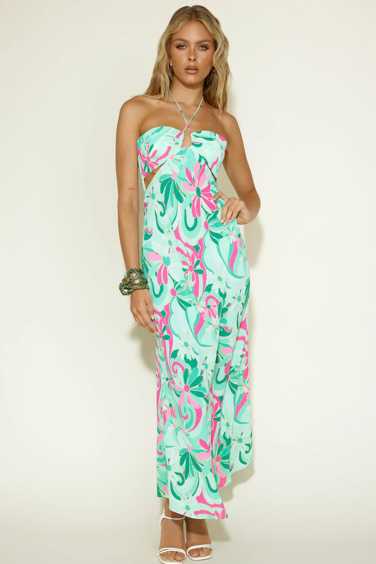 Summer Getaway Maxi Dress Green