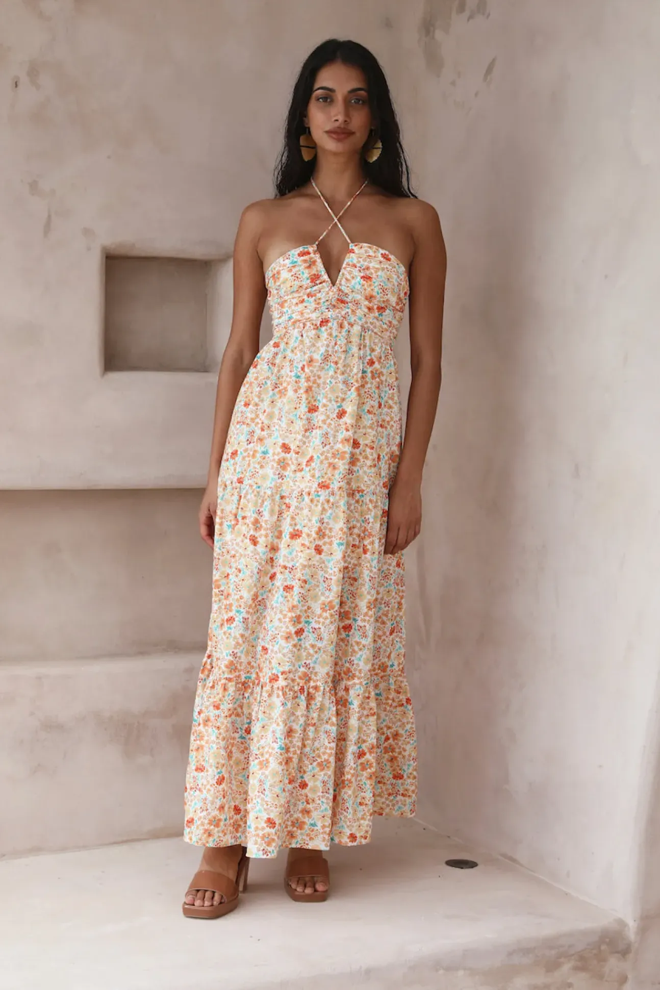 Summer in Paradise Maxi Dress orange