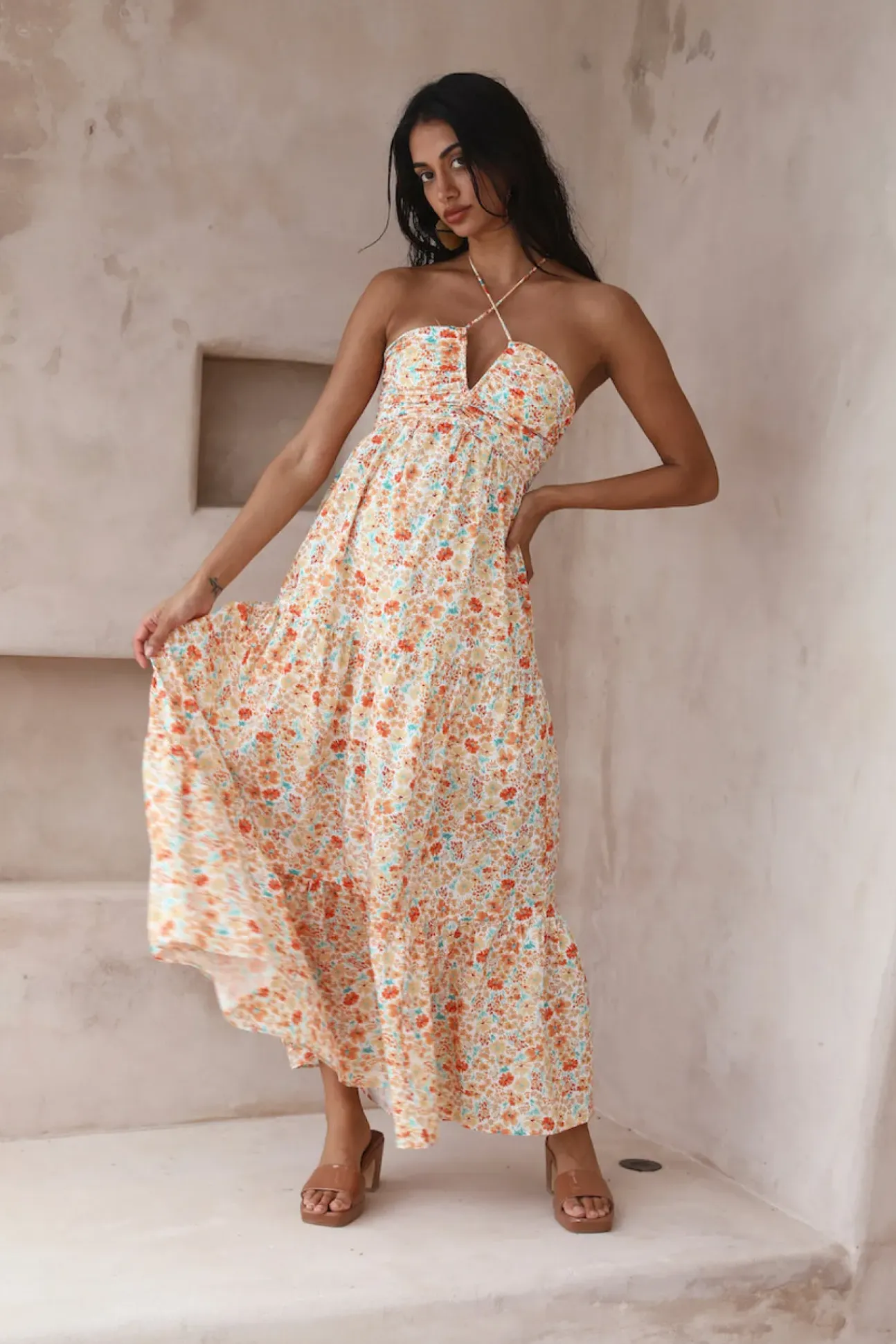 Summer in Paradise Maxi Dress orange
