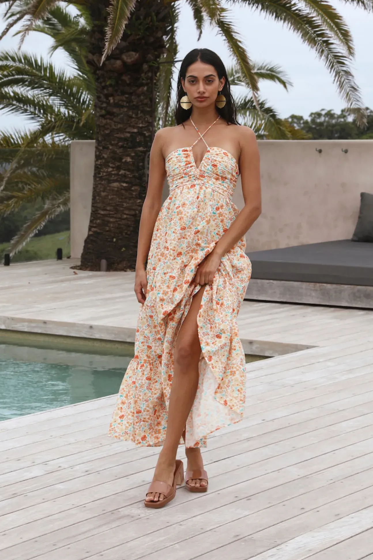 Summer in Paradise Maxi Dress orange