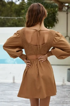 Summer Sand Dress Brown