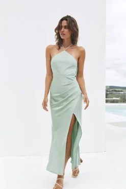 Summer's Embrace Midi Dress Sage
