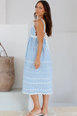 Summer Soirée Midi Dress Blue