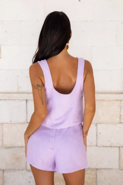 Summer Spell Crop Top Purple