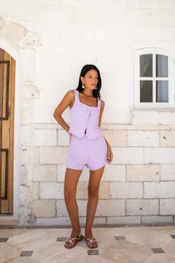 Summer Spell Crop Top Purple