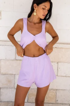 Summer Spell Crop Top Purple