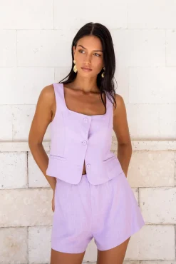 Summer Spell Crop Top Purple