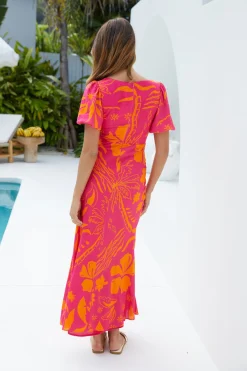 Summer Time Loving Midi Dress Pink
