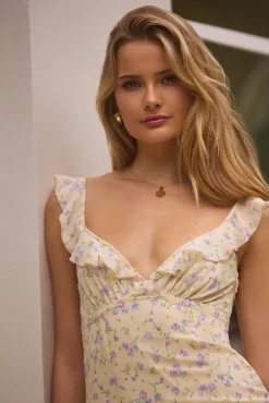 Summertime Sweetheart Maxi Dress Yellow