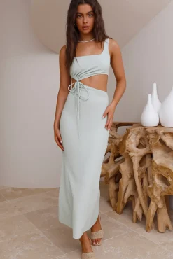 Sunday Smiles Maxi Dress Green