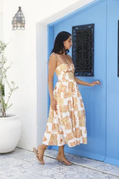 Sundrenched Serenade Midi Dress Orange