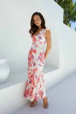 Sun-kissed Charm Floral Maxi Dress