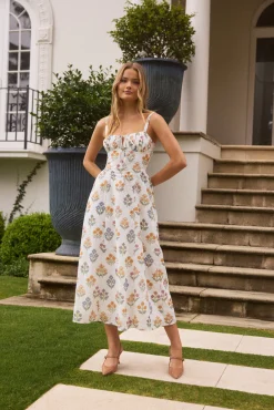 Sunlit Petal Maxi Dress Print
