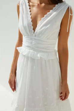 Sunlit Romance Maxi Dress White