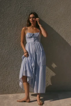 Sunny Afternoons Maxi Dress Blue