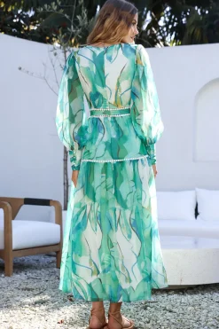 Sunny and Bright Maxi Dress Green