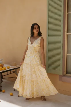 Sunny Splendour Maxi Dress Yellow