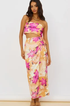 Sun On My Shoulder Crop Top Floral