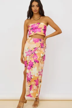Sun On My Shoulder Crop Top Floral