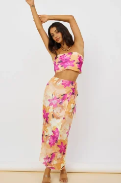 Sun On My Shoulder Maxi Skirt Floral