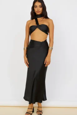 Sunset and Vine Crop Top Black