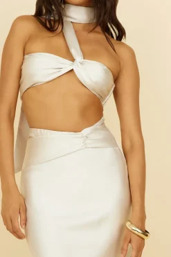 Sunset and Vine Crop Top Champagne