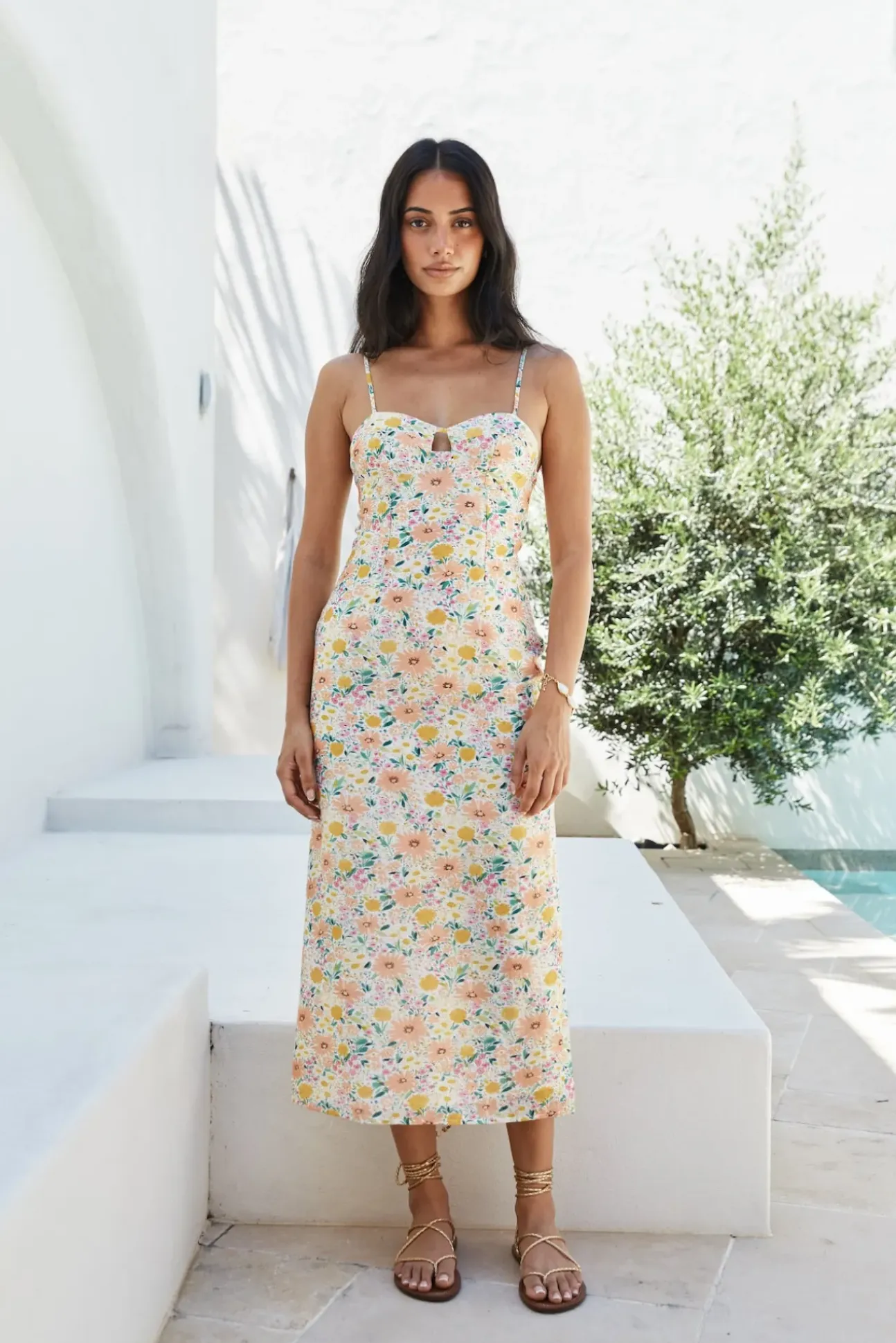 Sunset Promises Midi Dress Orange