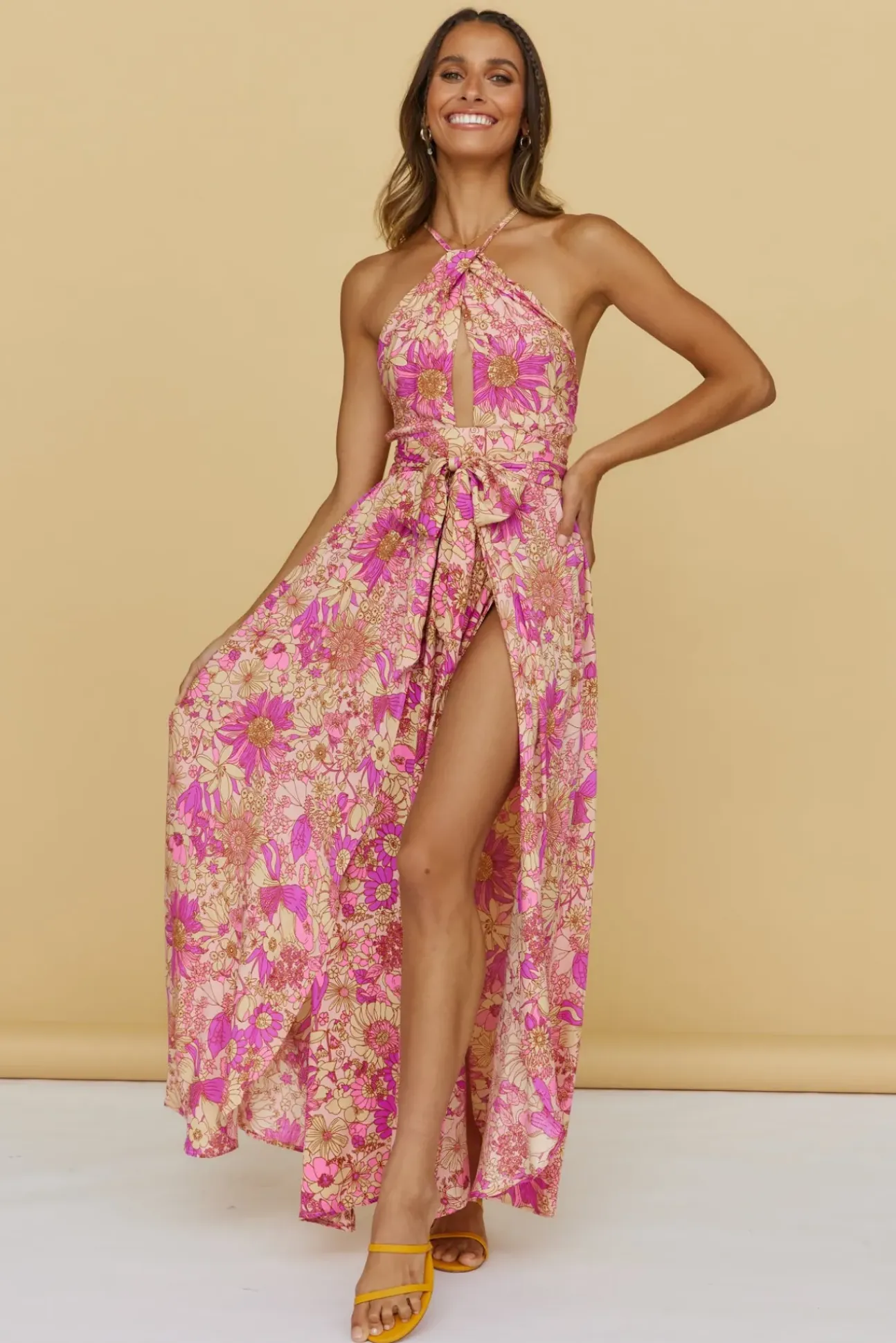Sunset Shadows Maxi Dress Purple