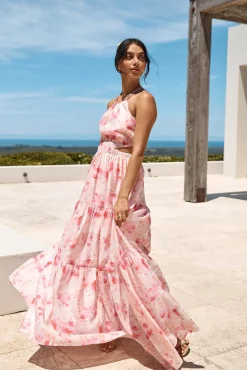 Sunset Soiree Maxi Dress Pink