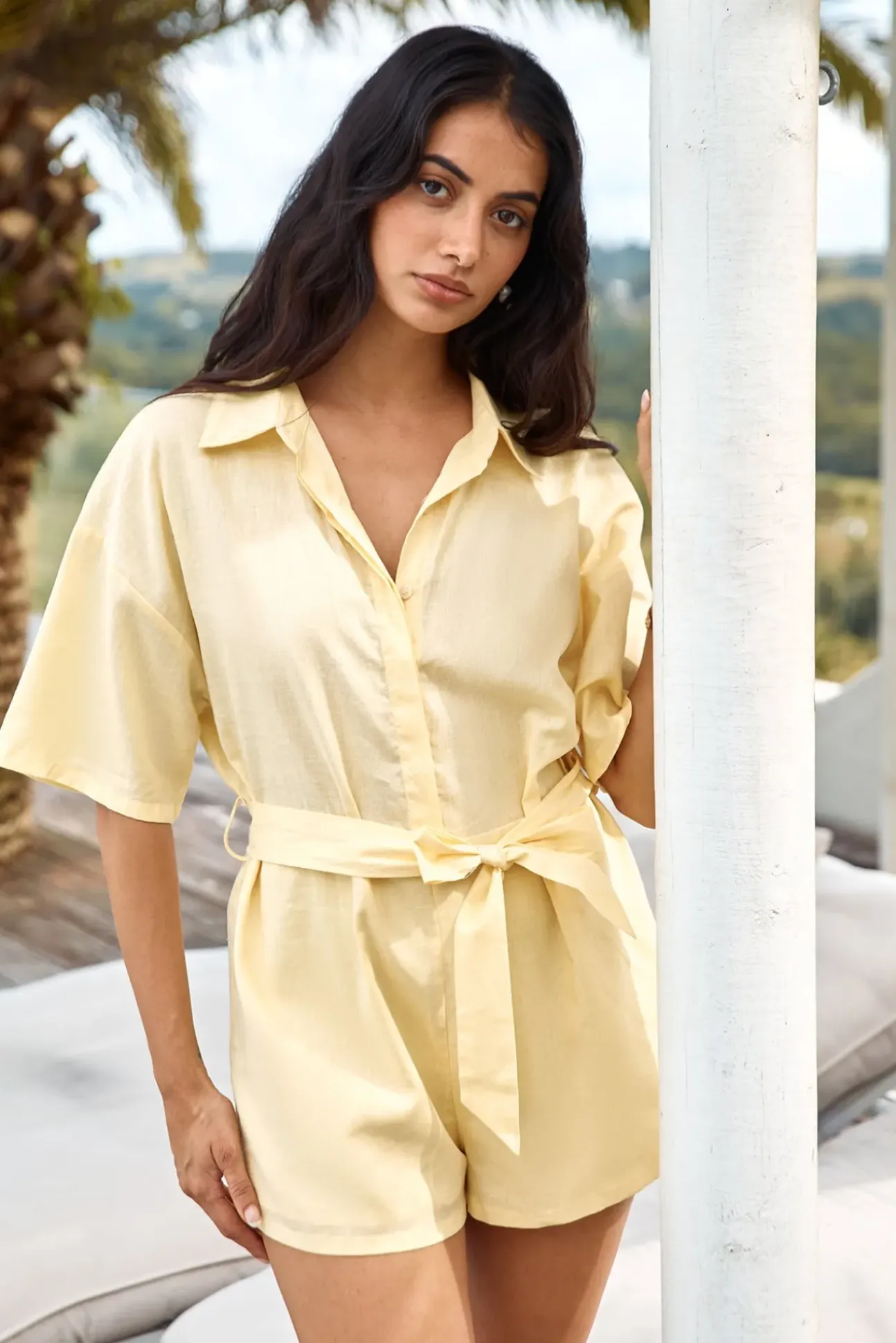 Sunshine Escape Romper Yellow