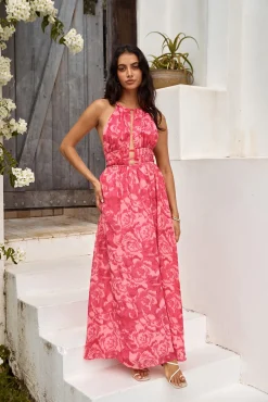 Sunshine Glow Maxi Dress Pink