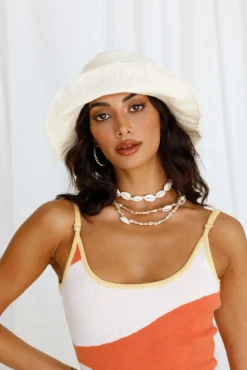 Sun Shower Bucket Hat Beige