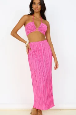 Surrender Yourself Maxi Skirt Pink