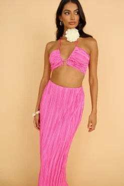 Surrender Yourself Maxi Skirt Pink