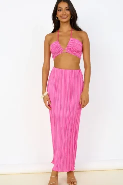 Surrender Yourself Maxi Skirt Pink