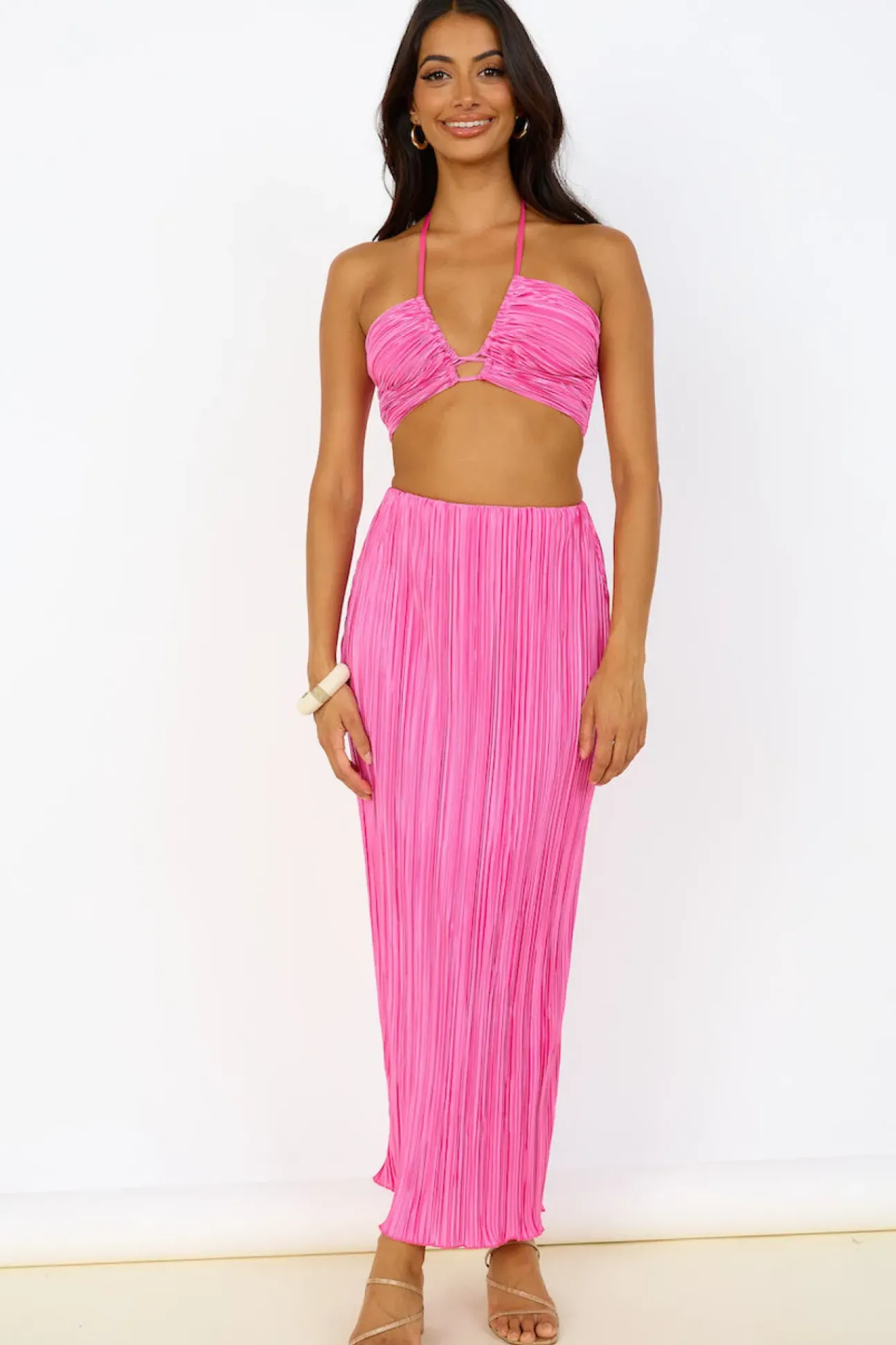 Surrender Yourself Maxi Skirt Pink