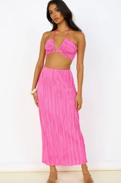 Surrender Yourself Maxi Skirt Pink
