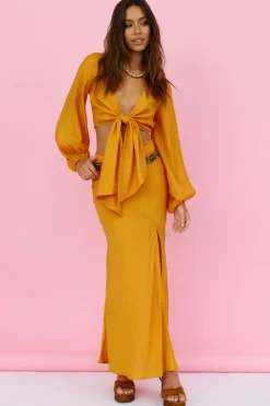 Sweet Aurelia Maxi Skirt Orange