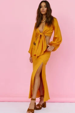 Sweet Aurelia Maxi Skirt Orange