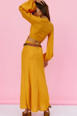 Sweet Aurelia Maxi Skirt Orange