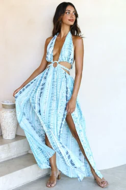 Sweet Azure Maxi Dress Blue