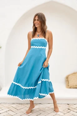 Sweet Devotion Maxi Dress Blue