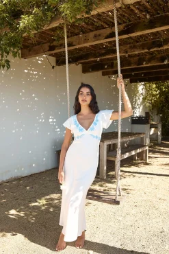 Sweetest Dreams Linen Maxi Dress White