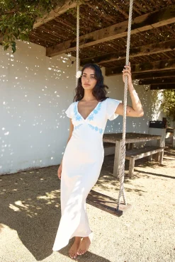 Sweetest Dreams Linen Maxi Dress White