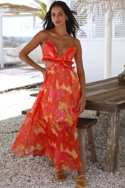 Sweet Music Maxi Dress Orange