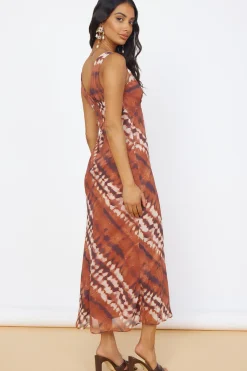 Sweet Reflections Maxi Dress Brown