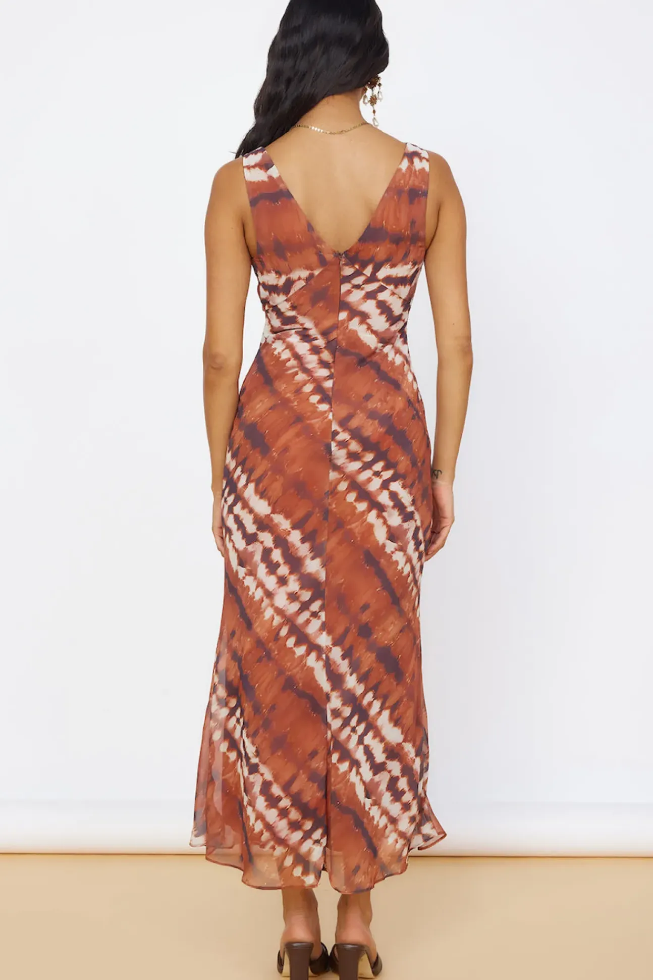 Sweet Reflections Maxi Dress Brown